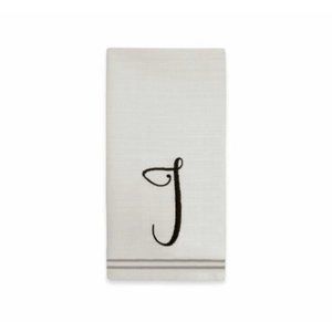 4pk Finola Monogram Letter "J” Napkin